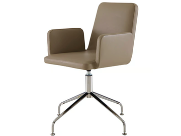 VIK - Swivel with 4-spoke base fabric chair with armrests by Ligne Roset - view 3
